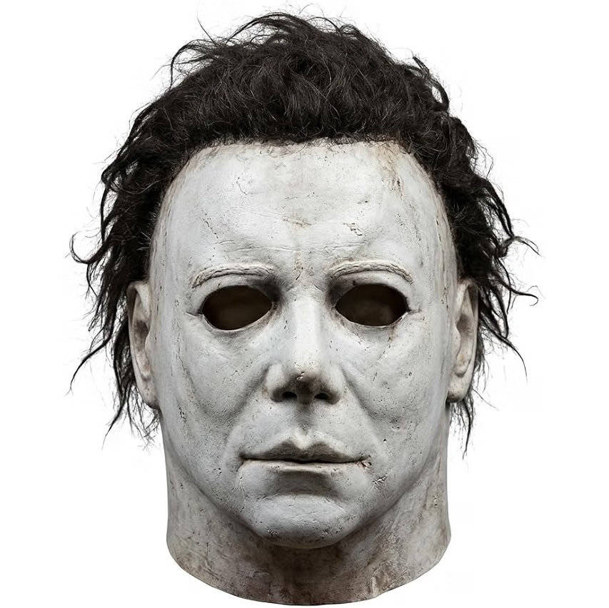 Slasher Mask Natural Latex Full Head Coverage Attached Hair