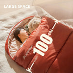 Sleeping Bag 3-Season Extra-Wide Lightweight Cotton