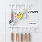 Sliding Rail Hooks Stainless Steel Set of 10