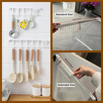 Sliding Rail Hooks Stainless Steel Set of 10