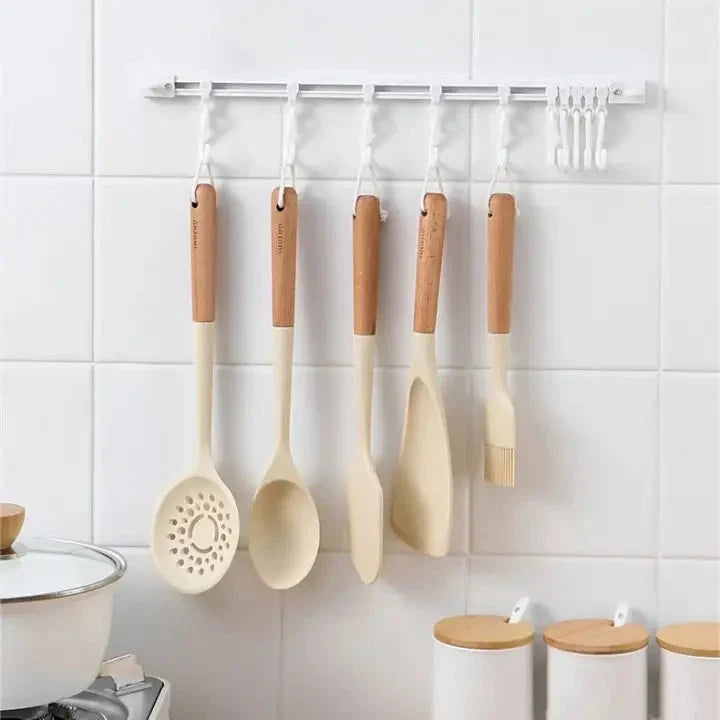 Sliding Rail Hooks Stainless Steel Set of 10