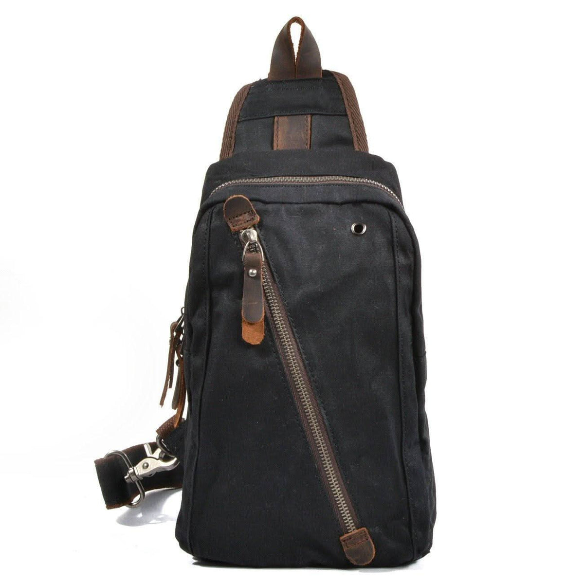 Sling Backpack Canvas Multiple Compartments Compact Carry
