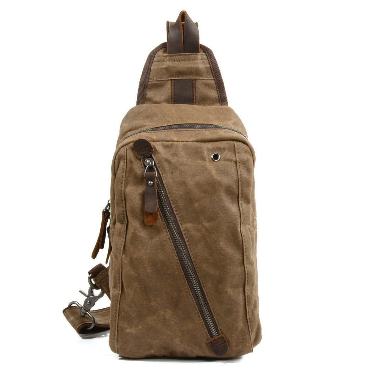 Sling Backpack Canvas Multiple Compartments Compact Carry