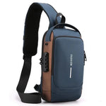 Sling Bag Anti-Theft Combination Lock USB Charging Port