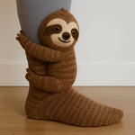 Slipper Socks Fleece Warmth Non-Slip Grip Soles 3D Animal Designs