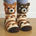 Slipper Socks Fleece Warmth Non-Slip Grip Soles 3D Animal Designs
