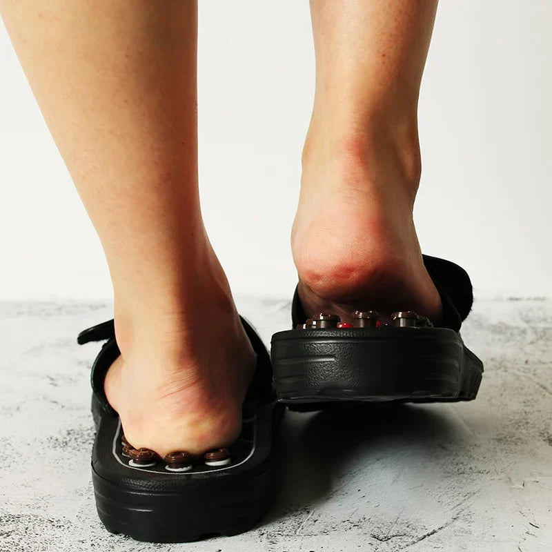 Slippers Acupressure Rotating Massage Nodes Slip-On