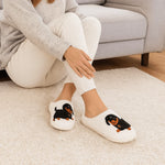 Slippers Cotton Dachshund Motif Lightweight Warmth for Winter