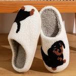 Slippers Cotton Dachshund Motif Lightweight Warmth for Winter