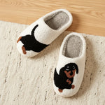 Slippers Cotton Dachshund Motif Lightweight Warmth for Winter