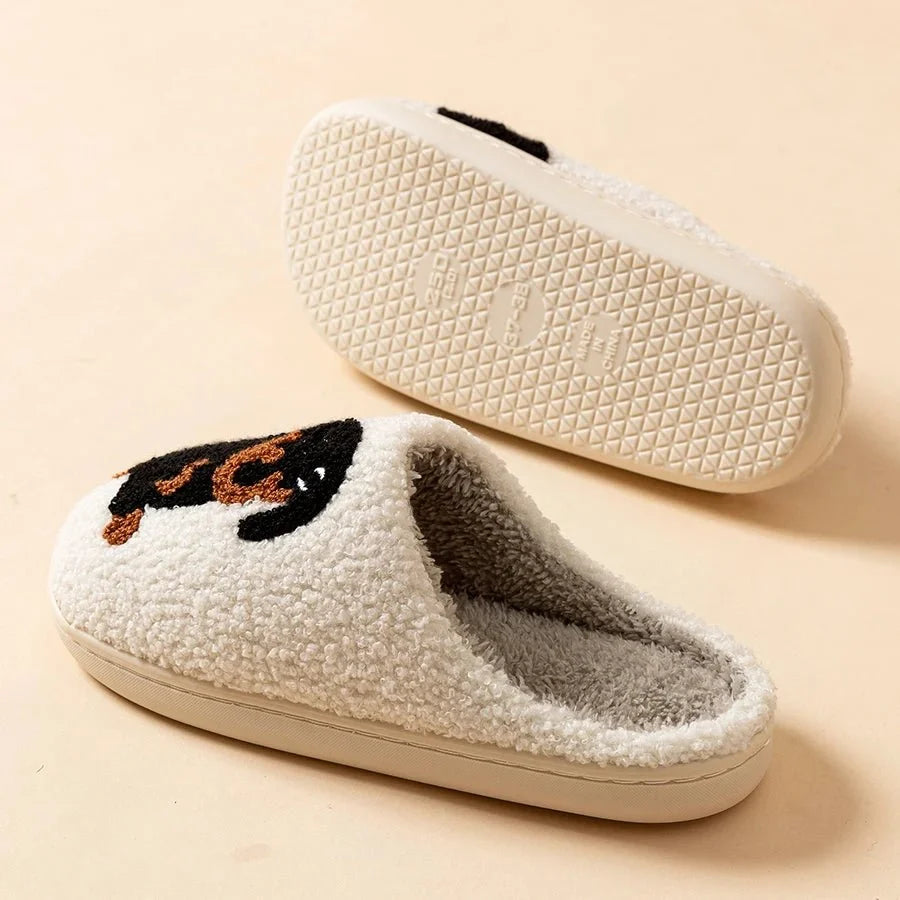 Slippers Cotton Dachshund Motif Lightweight Warmth for Winter
