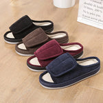 Slippers Extra-Wide Adjustable Open-Toe Pressure-Relieving Insole