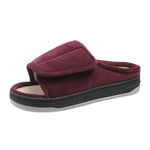 Slippers Extra-Wide Adjustable Open-Toe Pressure-Relieving Insole