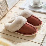 Slippers Faux Fur Warm Slip-On Rubber Sole