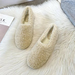 Slippers Faux Wool Lined Padded Footbed Mule Design