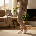 Slippers Faux Wool Lined Padded Footbed Mule Design