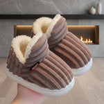 Slippers Fluffy Lining Orthopedic Fit Non-Slip Sole