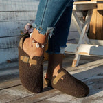 Slippers Sheepskin Lined Non-Slip Rubber Sole Mule Style