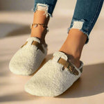 Slippers Sheepskin Lined Non-Slip Rubber Sole Mule Style