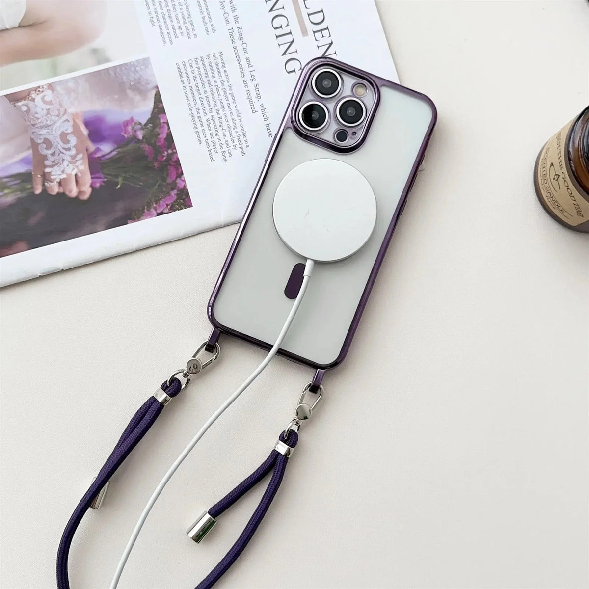 Smartphone Case Adjustable Crossbody Strap Scratch & Impact Protection