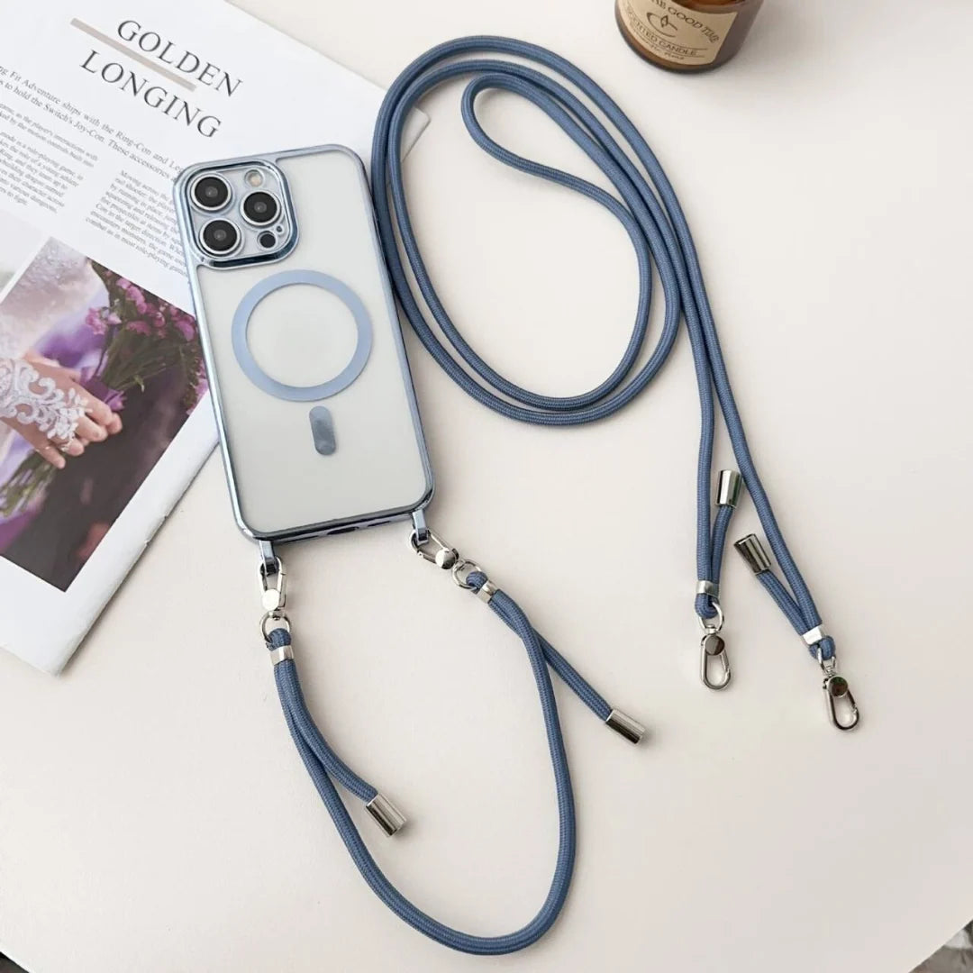 Smartphone Case Adjustable Crossbody Strap Scratch & Impact Protection