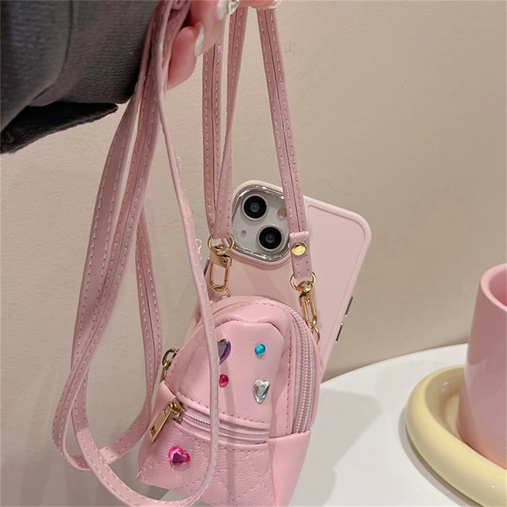 Smartphone Case Coin Pocket Crossbody Strap