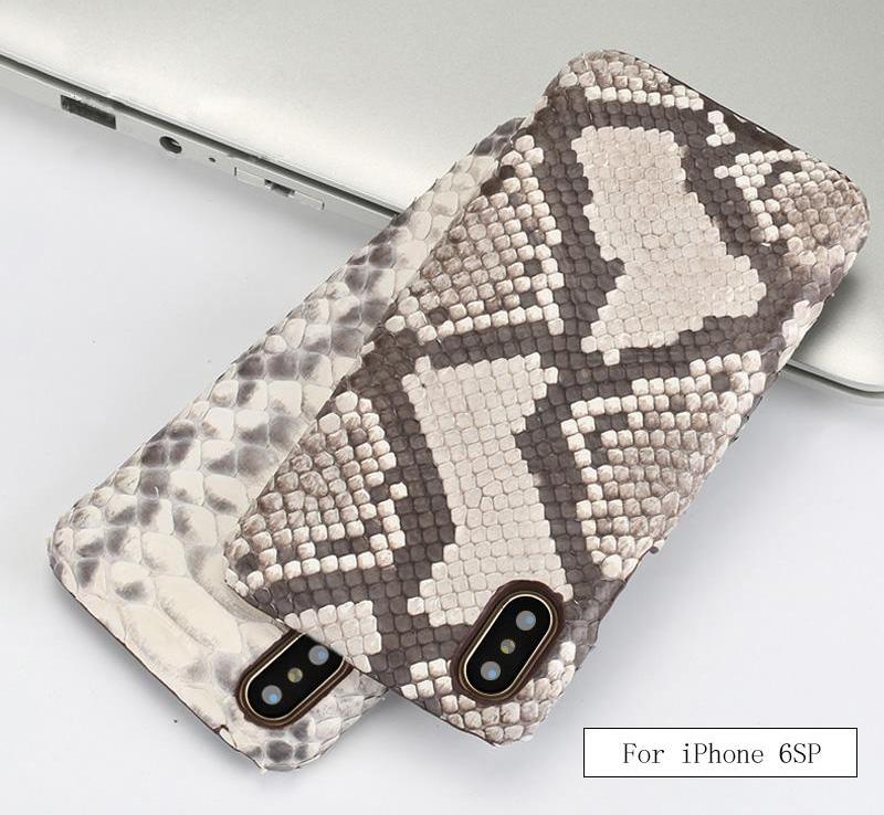 Smartphone Case Handmade Python Leather Back & Corner Coverage
