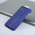 Smartphone Case Handmade Python Leather Back & Corner Coverage