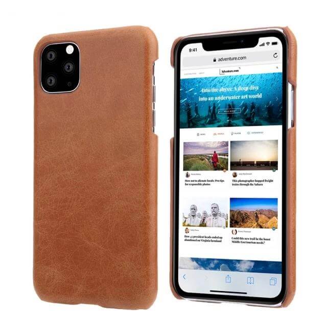 Smartphone Case Leather Shockproof Matte Vintage Style