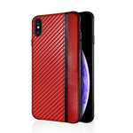 Smartphone Case PU Leather Carbon Fiber Texture Scratch & Shock Protection