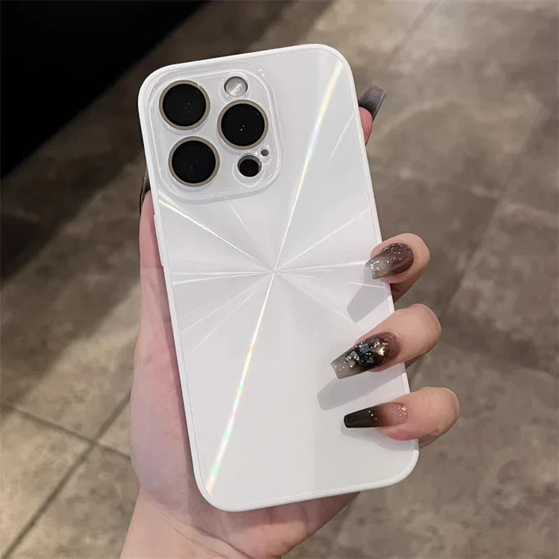 Smartphone Case Reflective Aurora Design Full Coverage Slim Fit