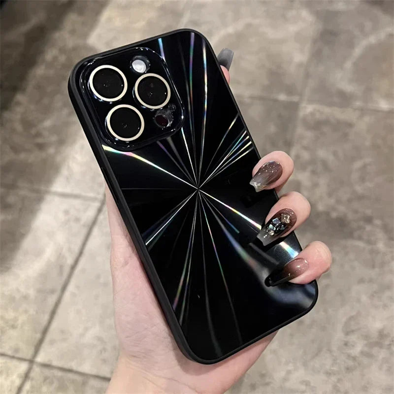 Smartphone Case Reflective Aurora Design Full Coverage Slim Fit