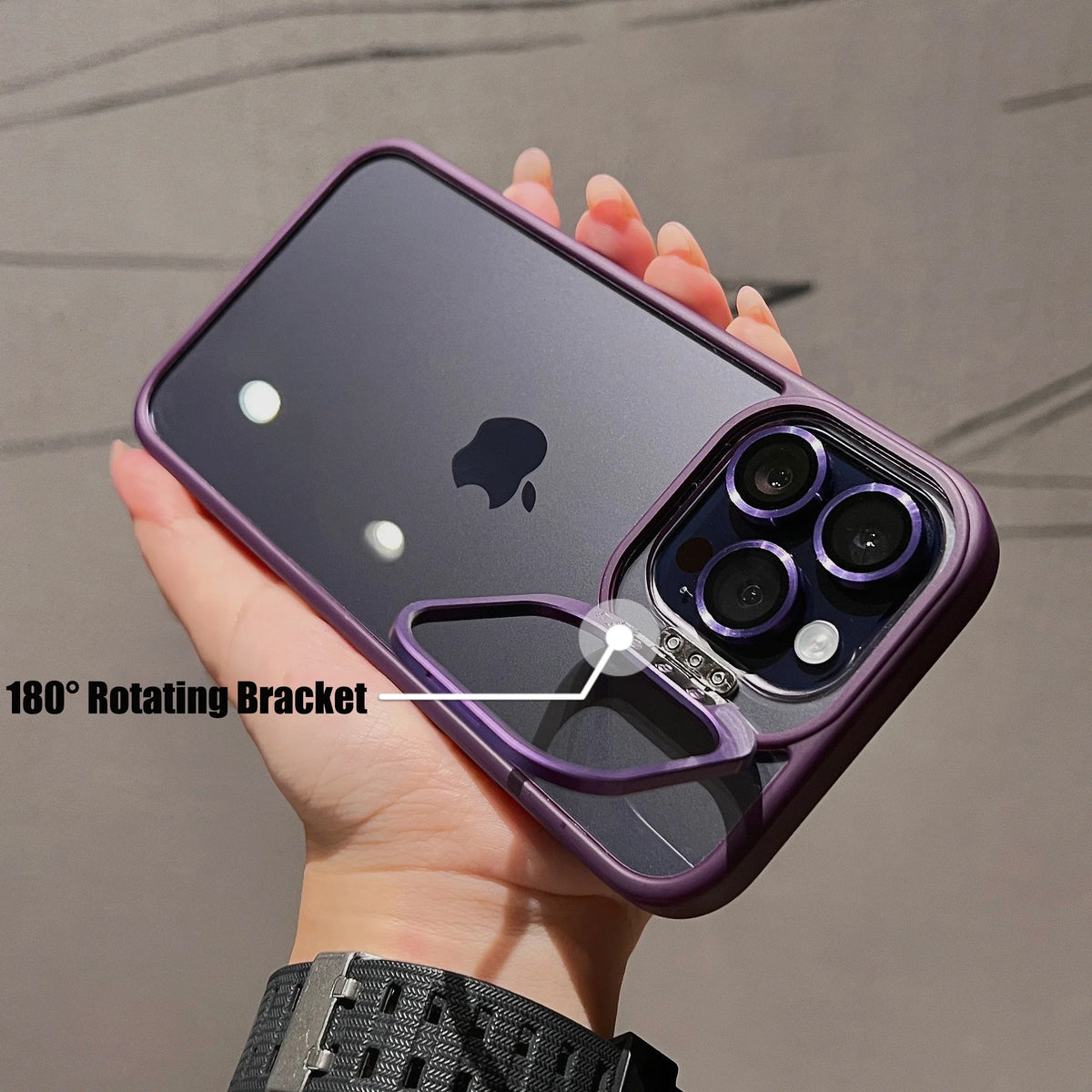 Smartphone Case Shock-Resistant Built-In Camera Lens Protector Transparent