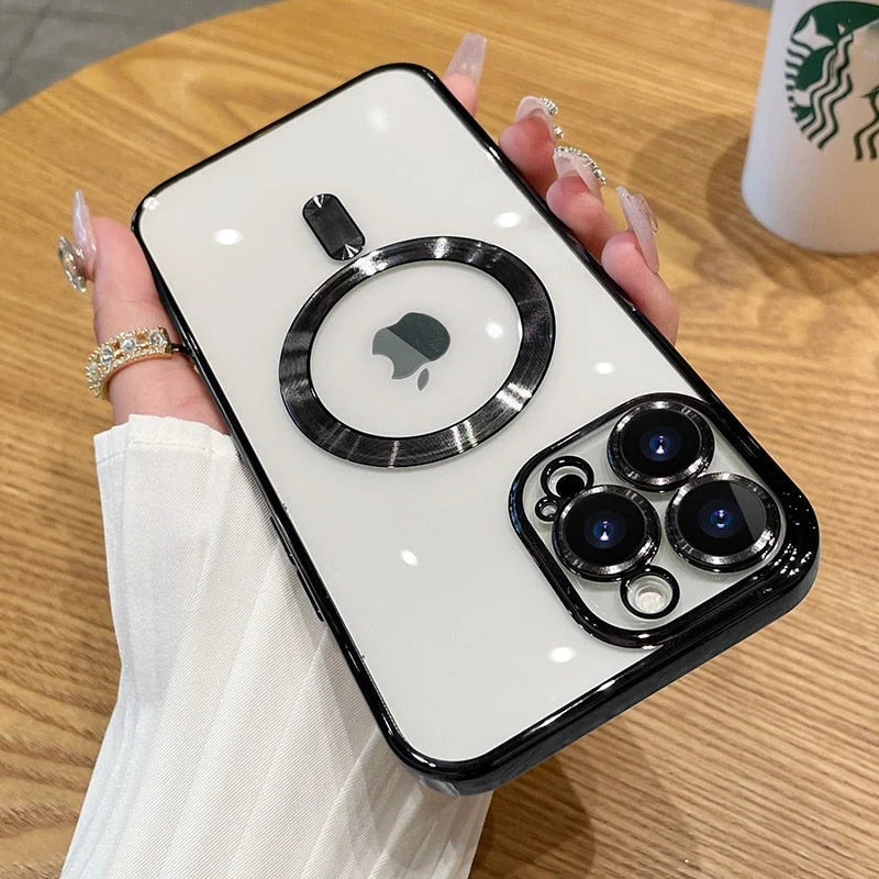 Smartphone Case Silicone Magnetic Camera Lens Protection