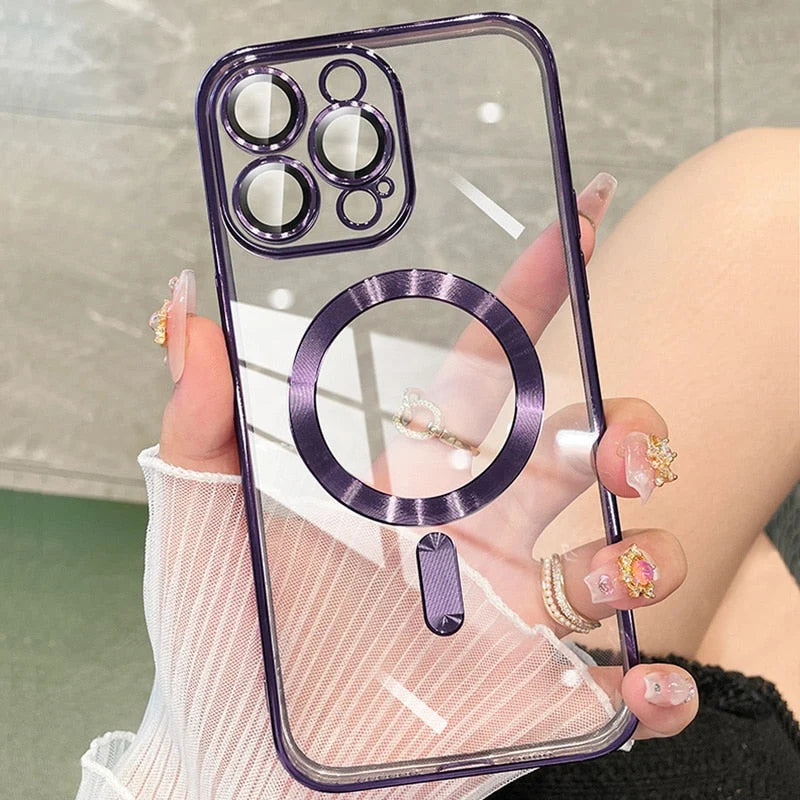 Smartphone Case Silicone Magnetic Camera Lens Protection