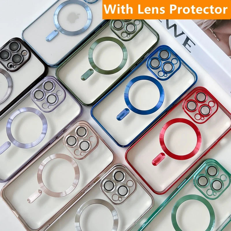 Smartphone Case Silicone Magnetic Camera Lens Protection