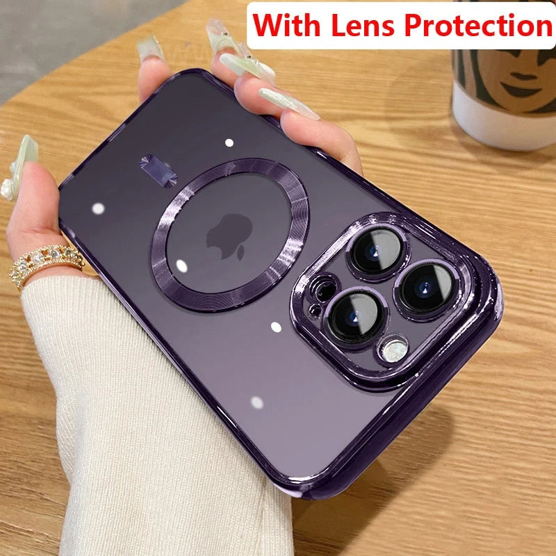 Smartphone Case Silicone Magnetic Camera Lens Protection