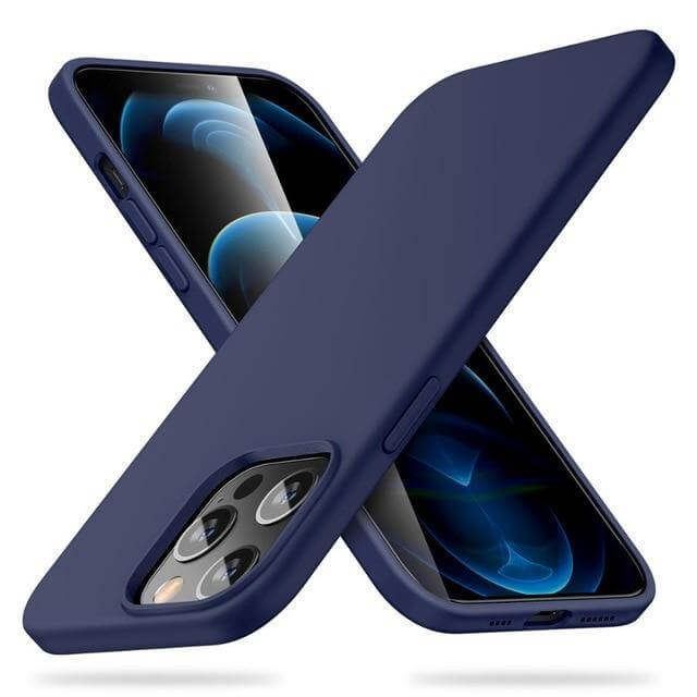 Smartphone Case Silicone Shock-Resistant Raised Edge Protection