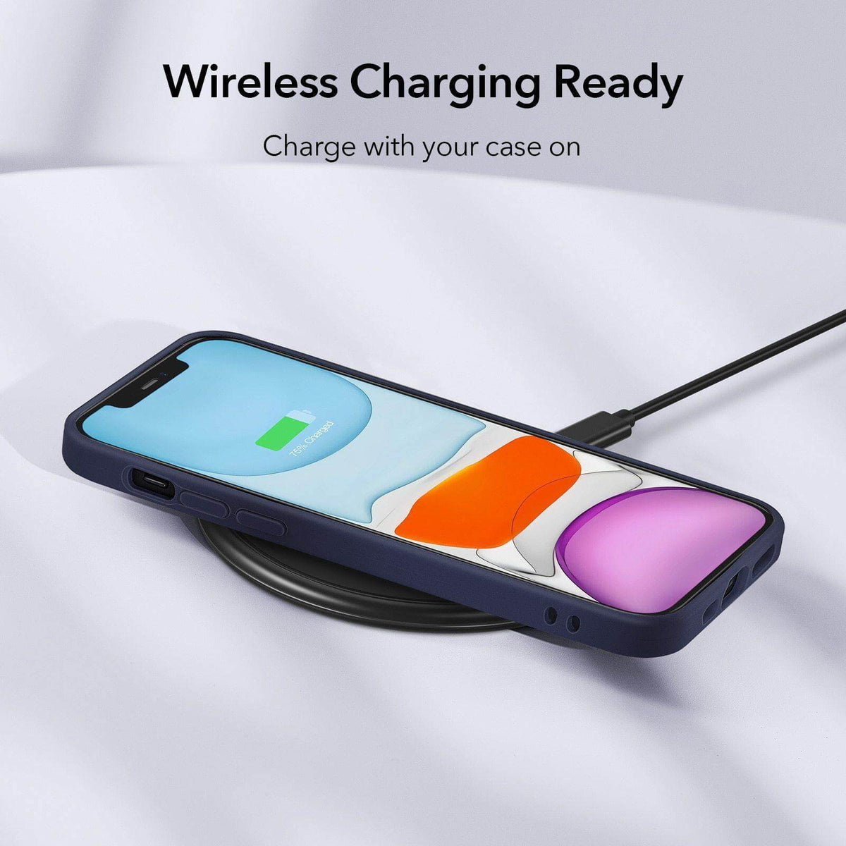 Smartphone Case Silicone Shock-Resistant Raised Edge Protection