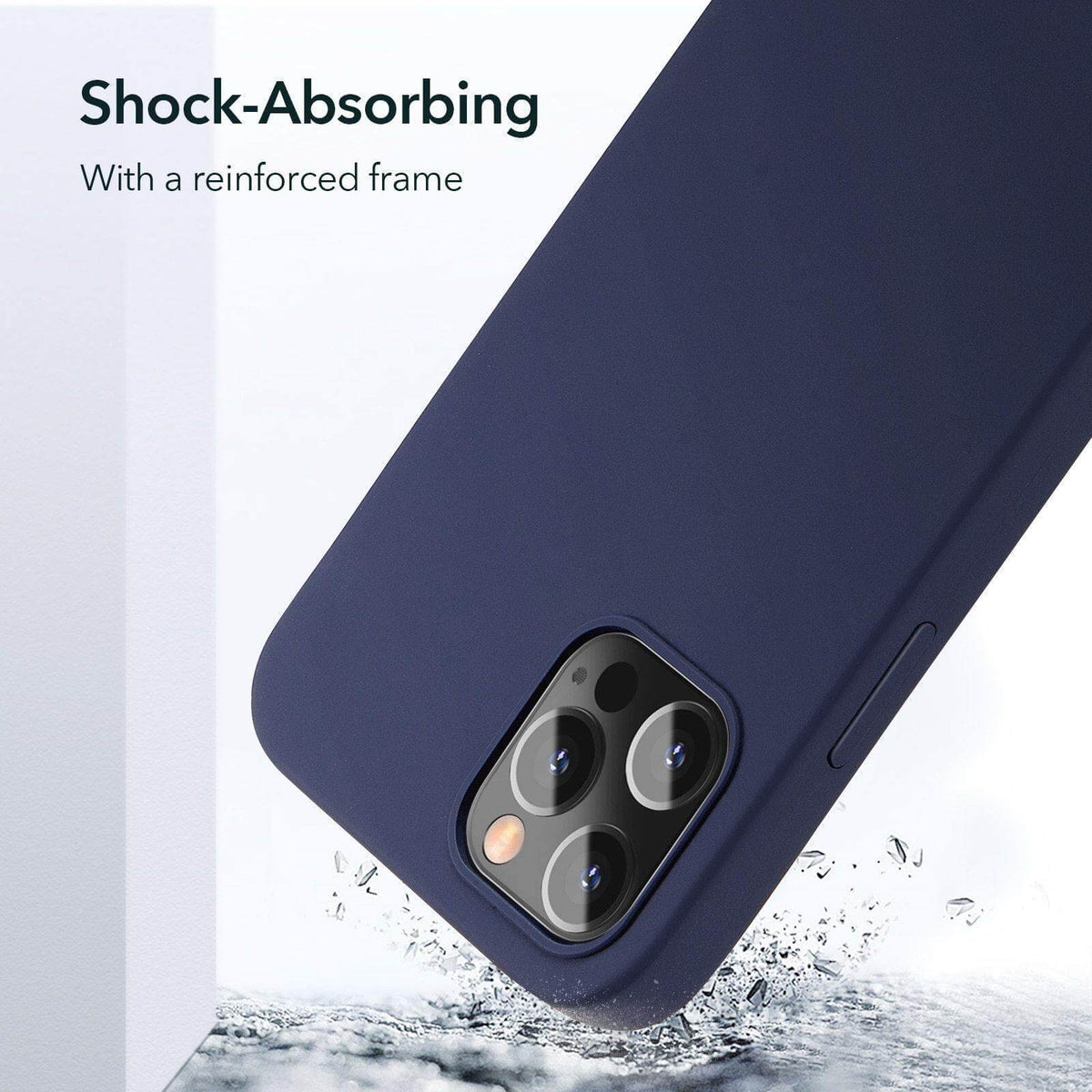 Smartphone Case Silicone Shock-Resistant Raised Edge Protection