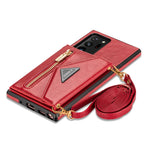 Smartphone Wallet Case PU Leather Wrist Strap