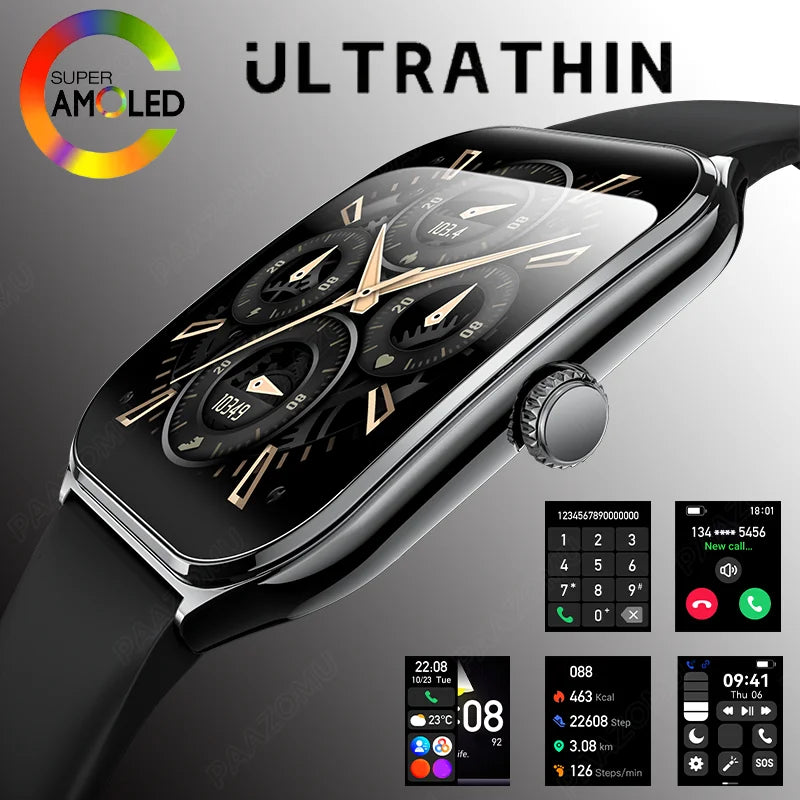 Smartwatch 1.96 Inch AMOLED Heart Rate & Sleep Tracking