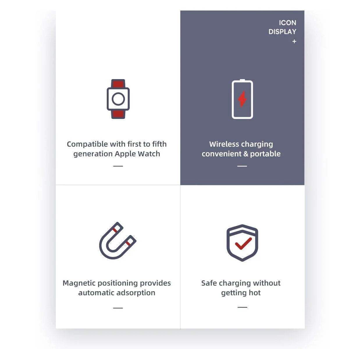 Smartwatch Charging Pad Magnetic Wireless With Indicator