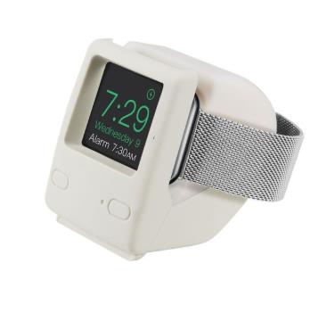 Smartwatch Charging Stand Silicone Retro Computer Design Compact & Portable