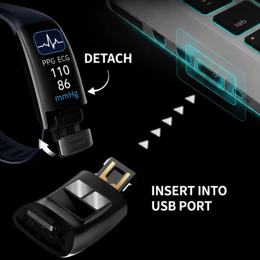 Smartwatch ECG Heart Rate & Blood Pressure Monitoring