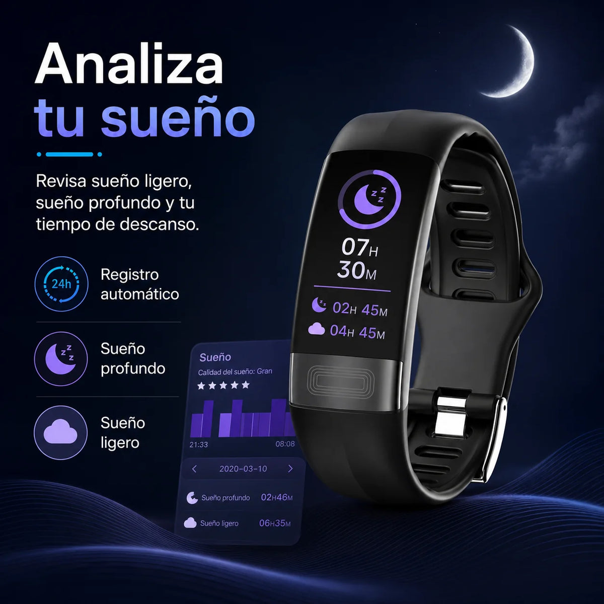 Smartwatch ECG Sleep Tracking Water-Resistant IP67