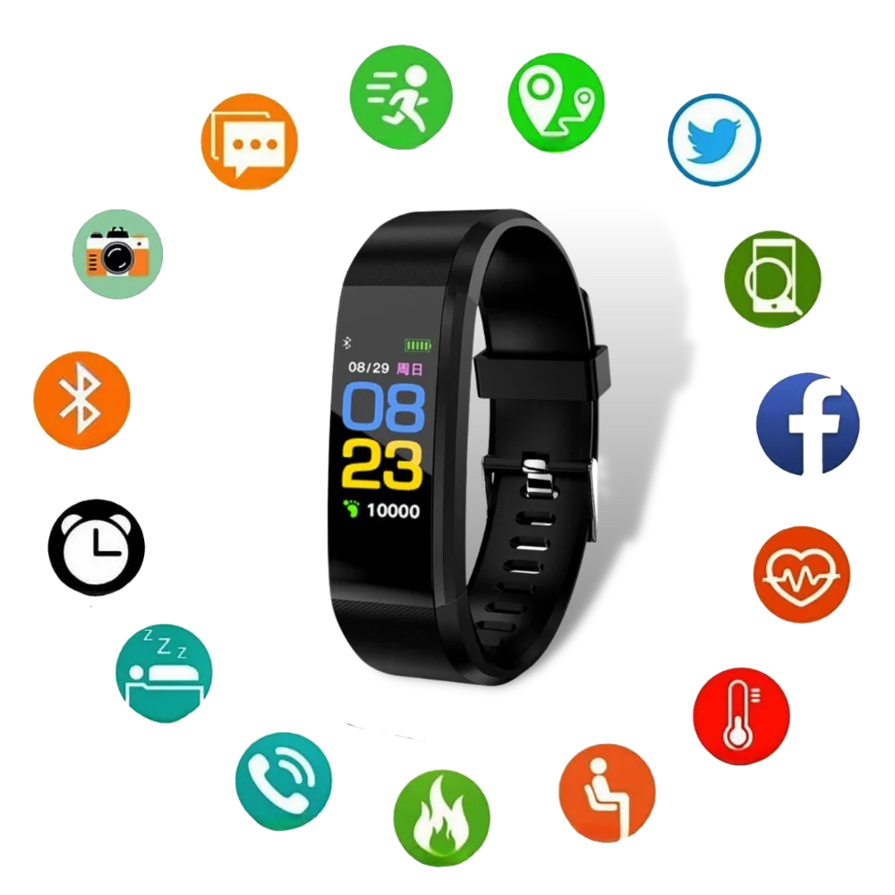 Smartwatch Heart Rate & Blood Pressure Sleep Tracking