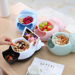Snack Bowl Built-In Phone Holder Removable Drawer