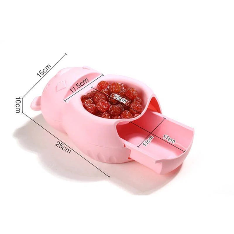 Snack Bowl Built-In Phone Holder Removable Drawer