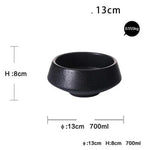 Snack Bowl Porcelain Matte Black Finish